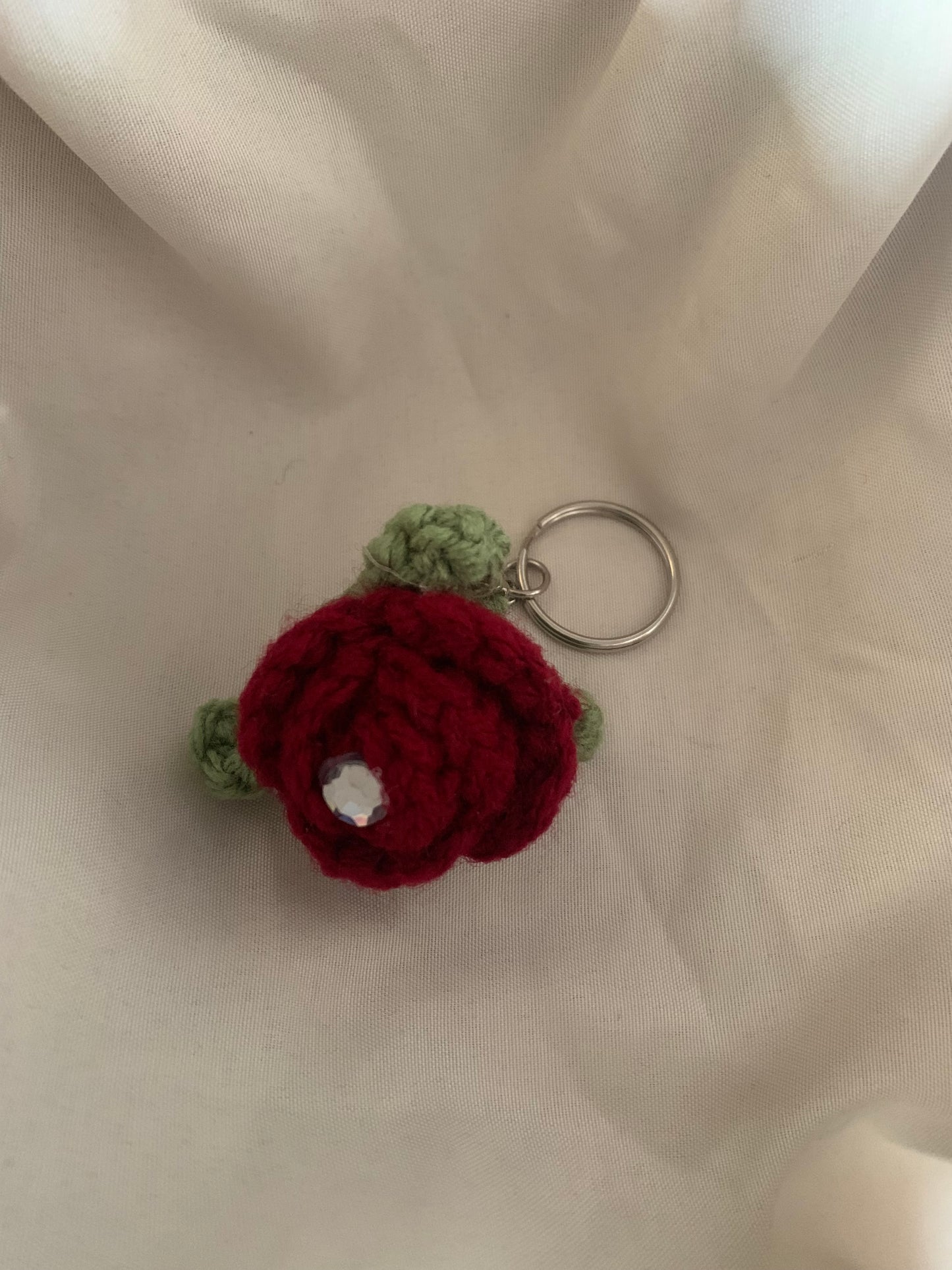 Flower Gemmed Keychain