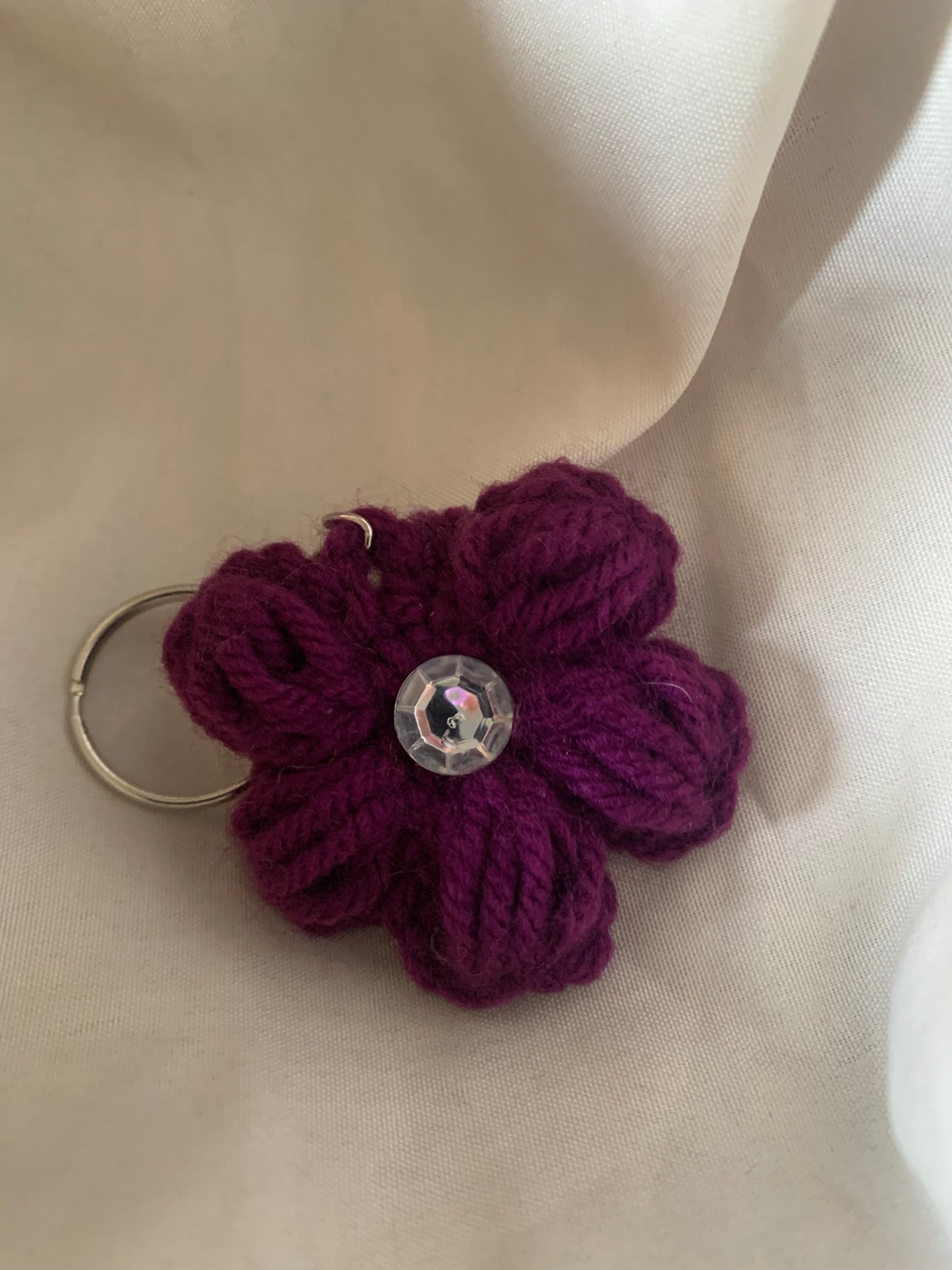 Flower Gemmed Keychain