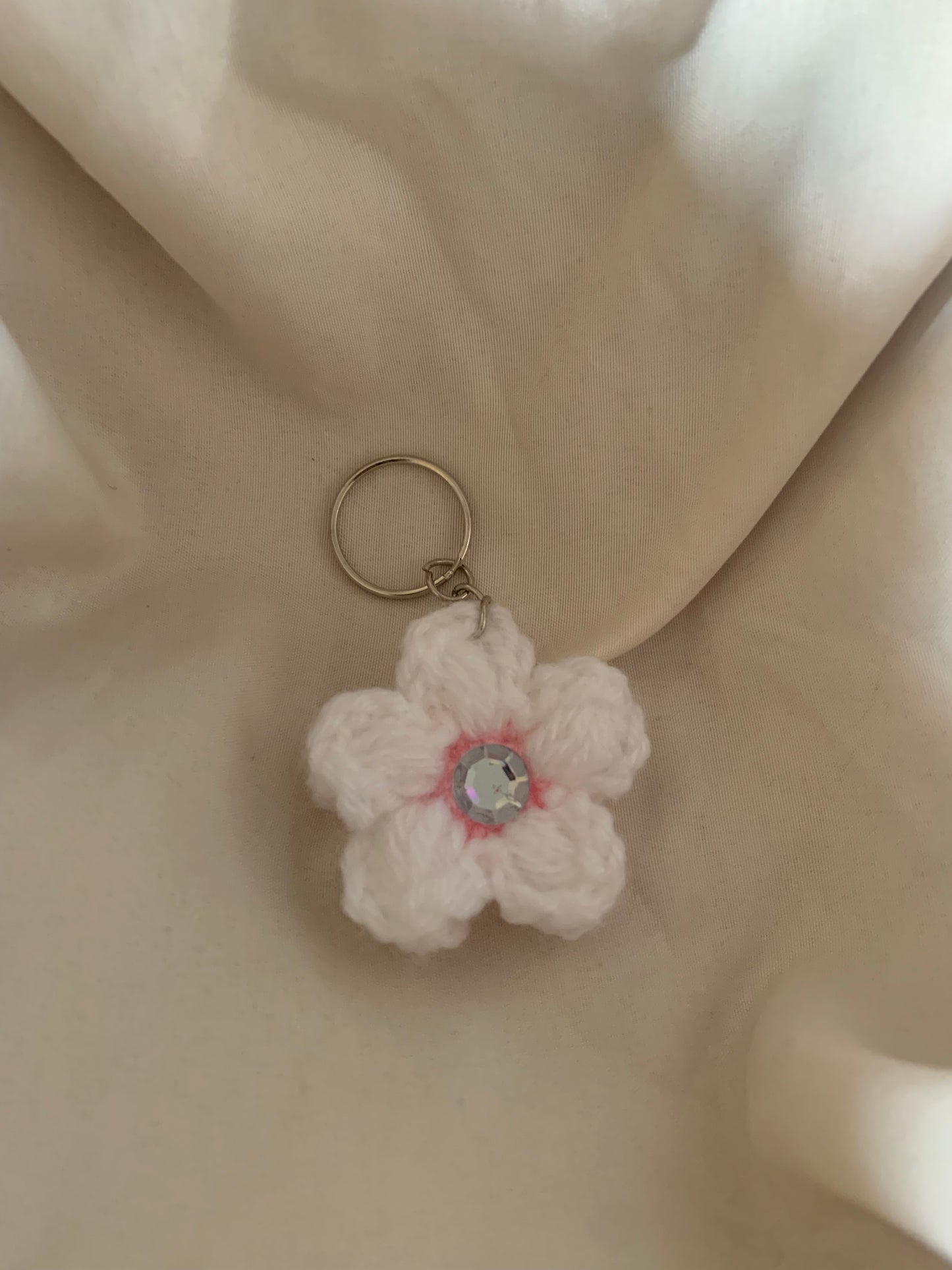 Flower Gemmed Keychain