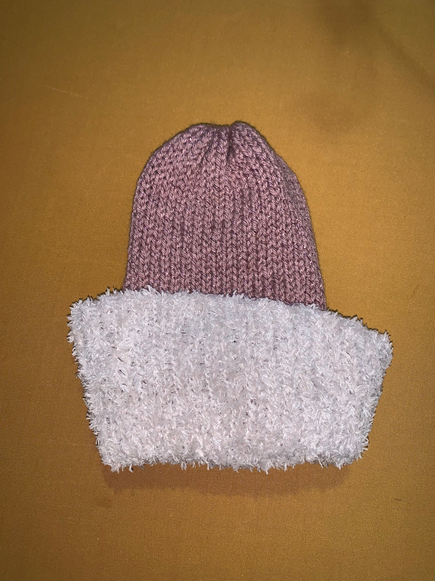Fluffy Knitted Beanie - Adult