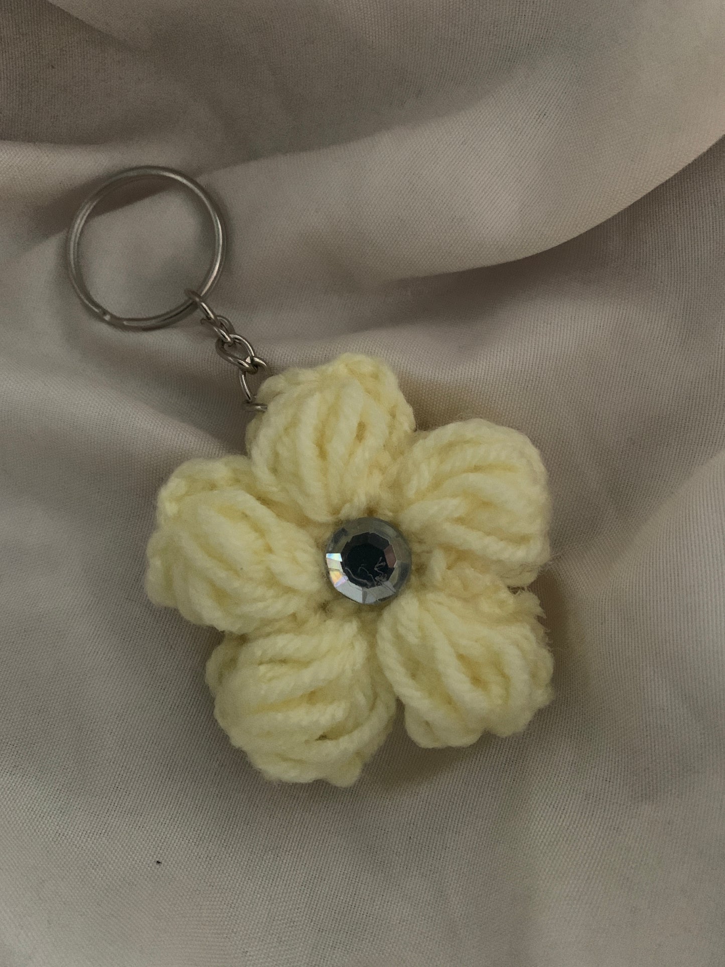 Flower Gemmed Keychain