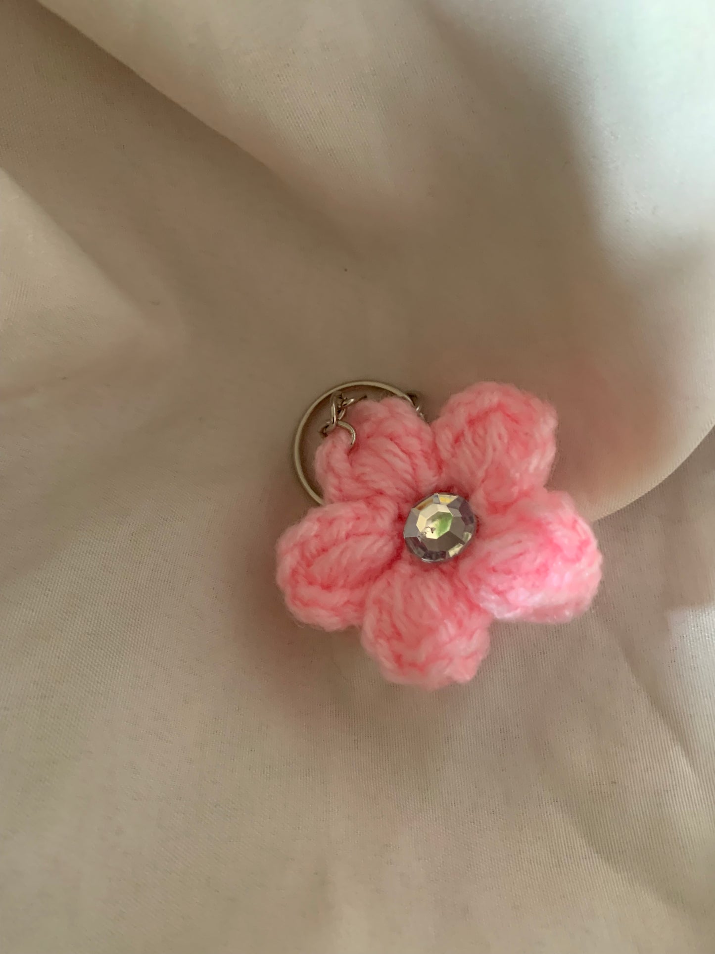 Flower Gemmed Keychain