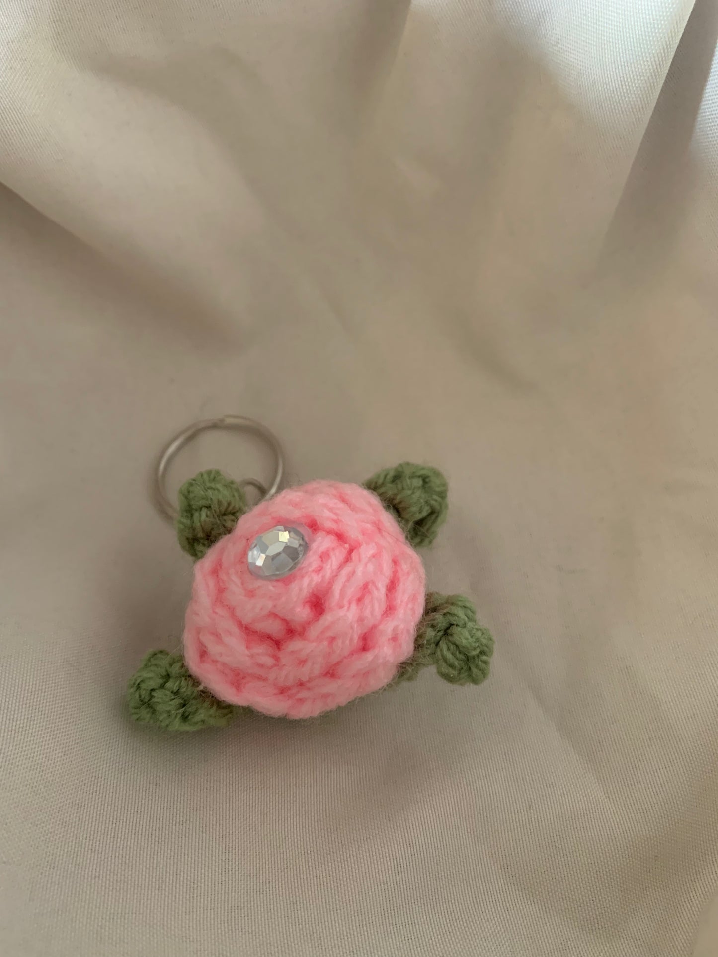 Flower Gemmed Keychain
